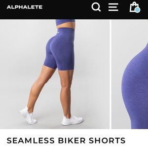 Alphalete biker shorts- comet